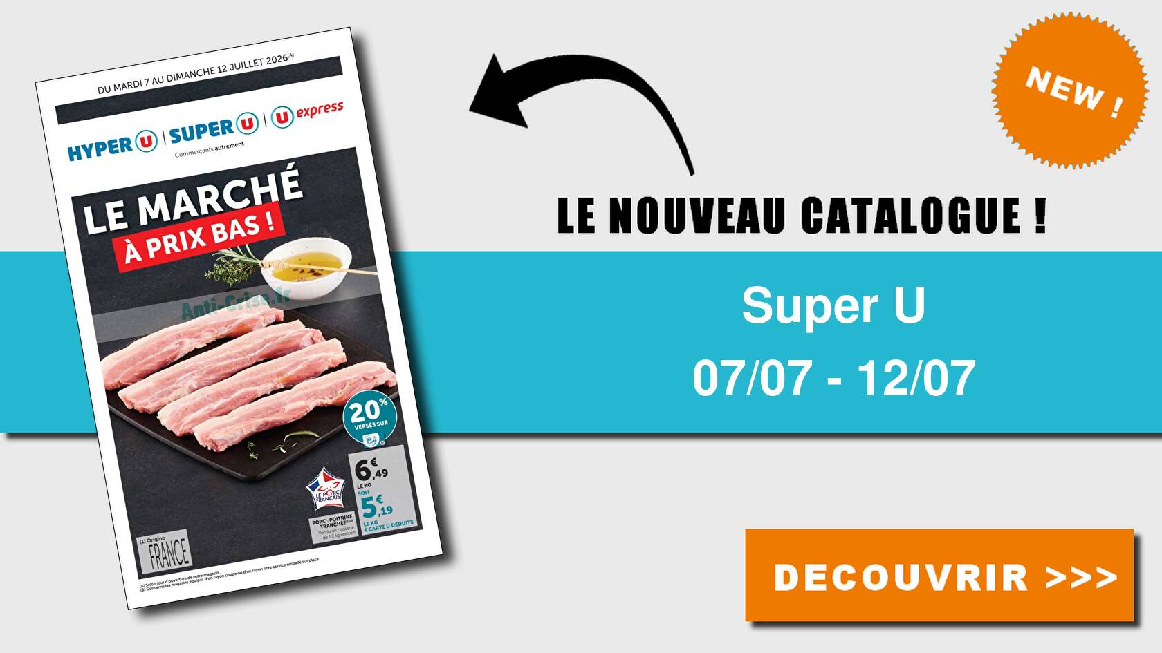 Catalogue du 07 au 12 juillet 2026