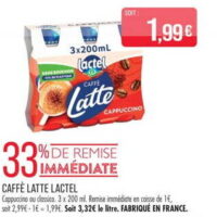 Boisson Caffé Latte lactel chez Match (28/07 – 09/08)