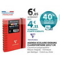 Magasins U : 40% sur Agenda Iderama Clairefontaine (11/08 – 06/09)