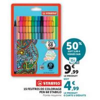 Magasins U : 50% sur Feutres Pen68 STABILO (11/08 – 06/09)