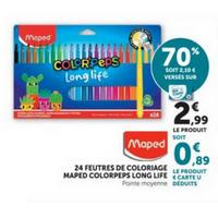 Magasins U : 70% sur Feutres de coloriages Maped Color&rsquo;Peps (11/08 – 06/09)