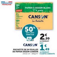 Magasins U : 50% sur Papier à dessin CANSON (11/08 – 06/09)