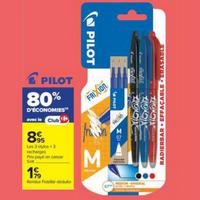 Carrefour : 80% sur Stylos PILOT Rollers FriXion Ball (11/08 – 31/08)