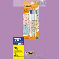 Carrefour : 70% sur Stylos Billes 4 couleurs BiC (28/07 – 10/08)