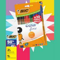 Carrefour : 50% sur Stylos BiC Cristal fine (28/07 – 10/08)