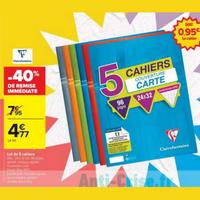 Carrefour : 40% sur Cahiers grands carreaux Clairefontaine (11/08 – 31/08)
