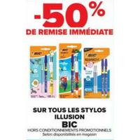 Carrefour : 50% sur Stylos BiC Illusion (11/08 – 31/08)