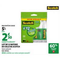 Auchan : 60% sur Bâtons de Colle Scotch (28/07 – 09/08)