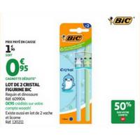 Auchan : 50% sur Stylos Cristal Figurine BiC (28/07 – 09/08)