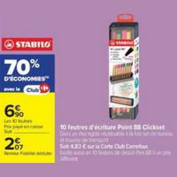Carrefour : 70% sur Feutres d&rsquo;écriture STABILO Point88 Clickset (11/08 – 31/08)