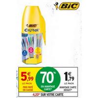 Intermarché : 70% sur Stylos-bille BiC Cristal Mega Tubo (04/08 – 06/09)
