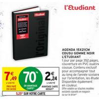 Intermarché : 70% sur Agenda L&rsquo;ETUDIANT (04/08 – 06/09)