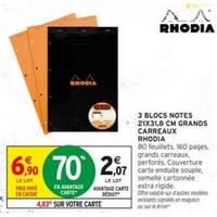 Intermarché : 70% sur Blocs notes RHODIA (04/08 – 06/09)