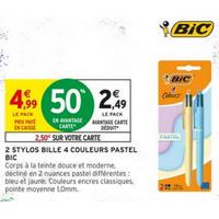 Intermarché : 50% sur Stylos bille 4 couleurs pastel BiC (04/08 – 06/09)