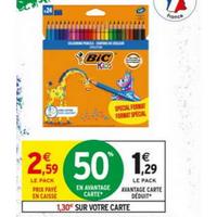 Intermarché : 50% sur Crayons de couleur Evolution BiC Kids (04/08 – 06/09)