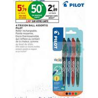Intermarché : 50% sur Stylos Rollers PILOT FriXion Ball (04/08 – 06/09)