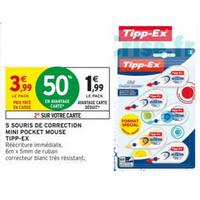 Intermarché : 50% sur Mini Rubans correcteurs Tipp-Ex (04/08 – 06/09)