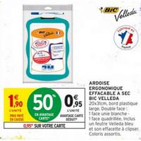 Intermarché : 50% sur Ardoise effaçable Velleda (04/08 – 06/09)