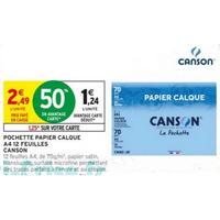 Intermarché : 50% sur Papier calque CANSON (04/08 – 06/09)