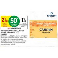 Intermarché : 50% sur Papier millimétré CANSON (04/08 – 06/09)