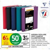 Intermarché : 50% sur Agenda Campus Clairefontaine (04/08 – 06/09)