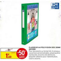 Intermarché : 50% sur Classeur Polyvision Oxford (04/08 – 06/09)