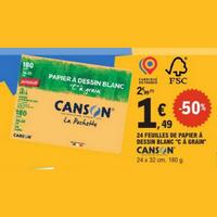 Leclerc : 50% sur Papier dessin CANSON (28/07 – 29/08)