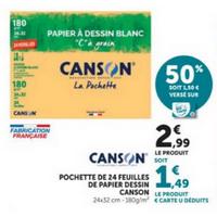 Magasins U : 50% sur Feuilles à dessin CANSON (15/07 – 09/08)