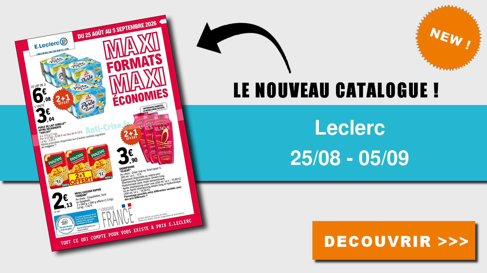 Catalogue du 25 ao&ucirc;t au 05 septembre 2026
