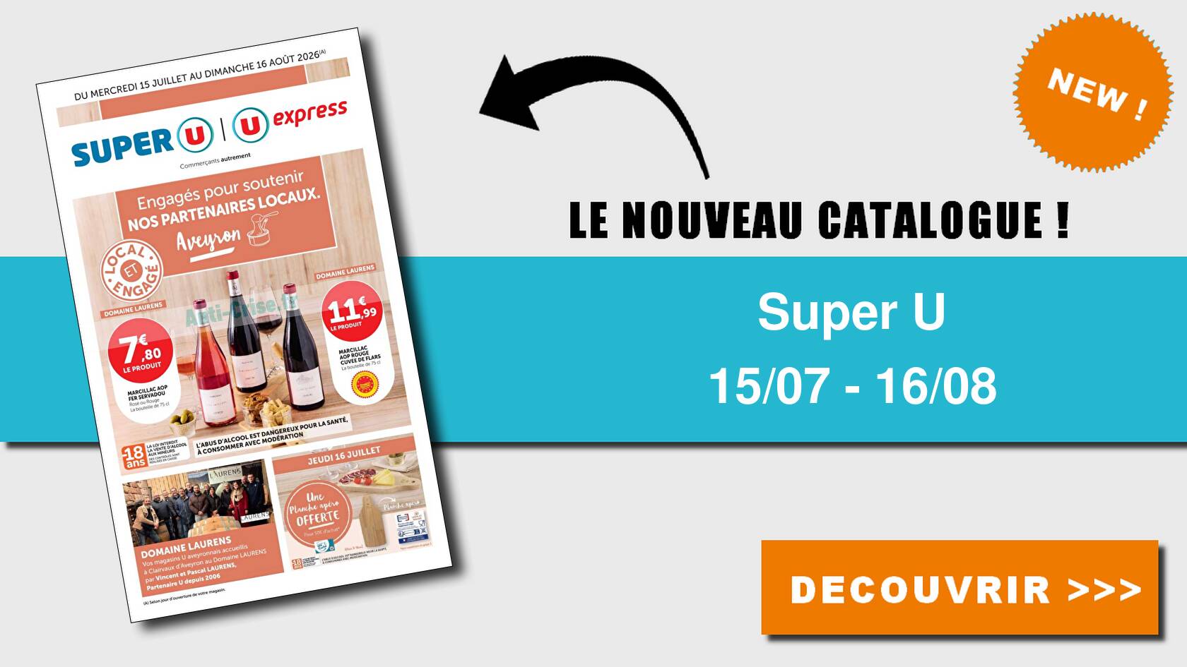 Catalogue du 15 juillet au 16 ao&ucirc;t 2026
