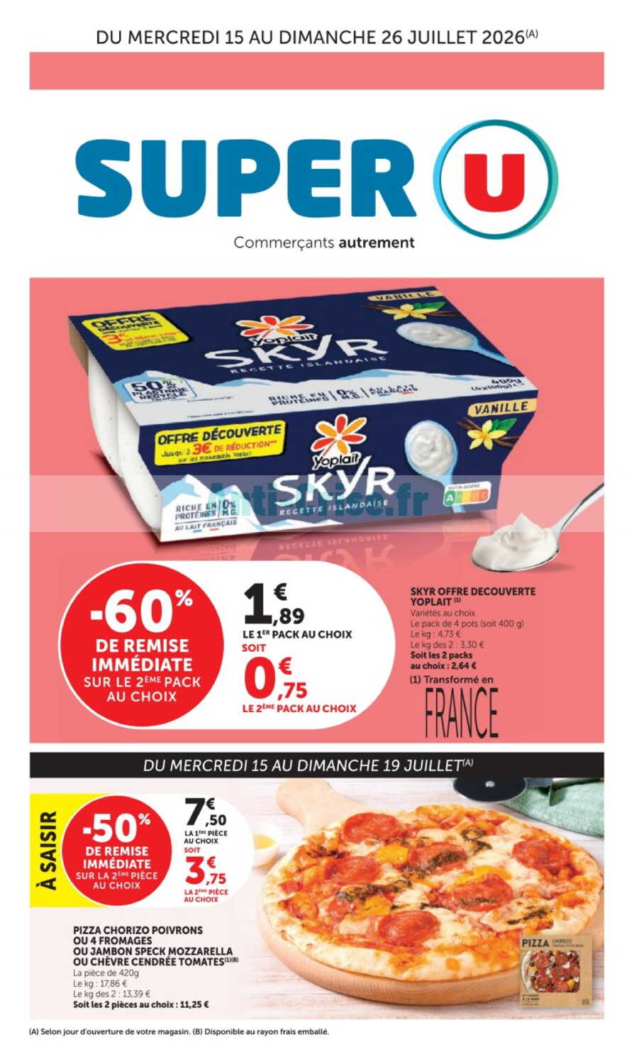 Catalogue Super U du 15 au 26 juillet 2026