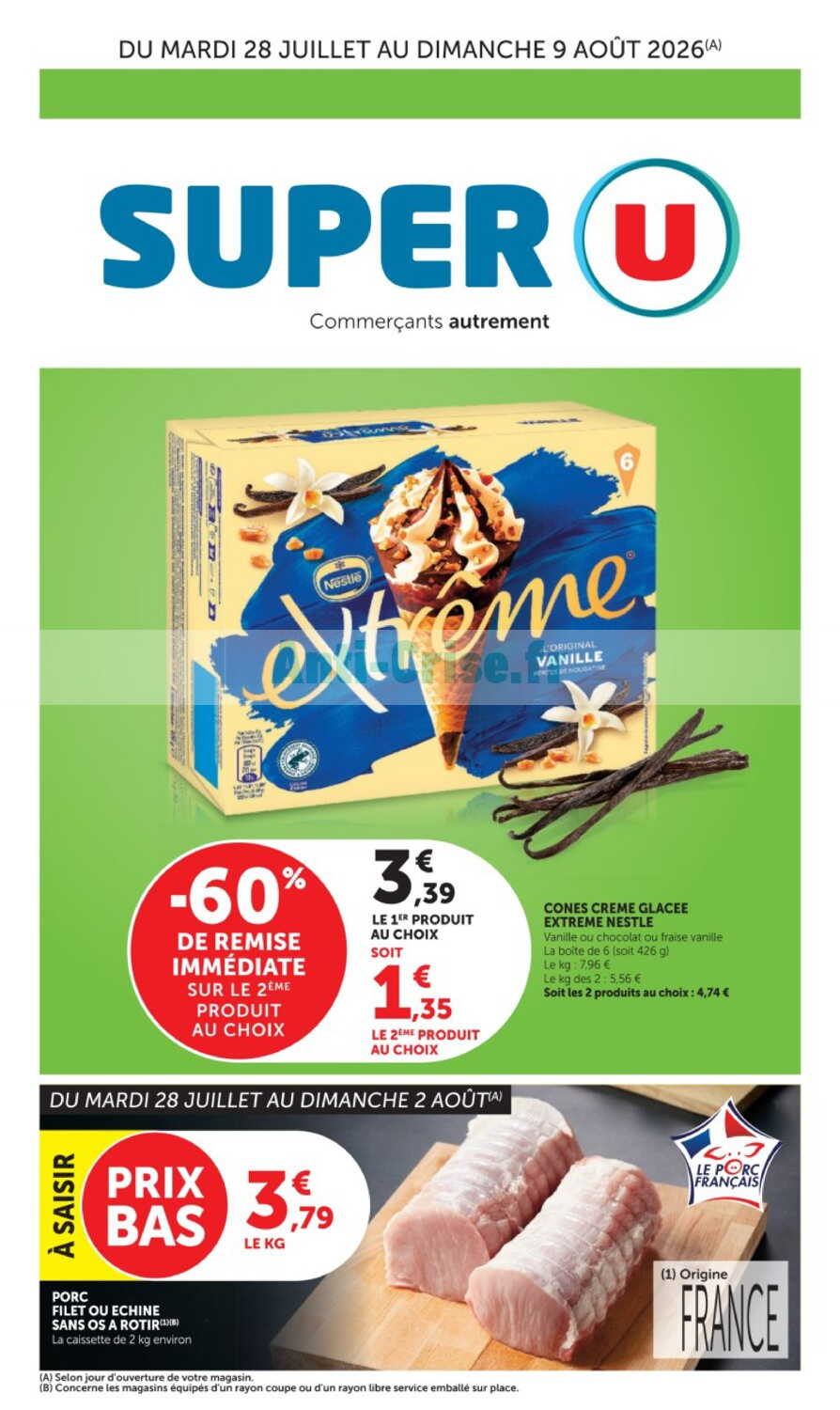 Catalogue Super U du 28 juillet au 09 août 2026
