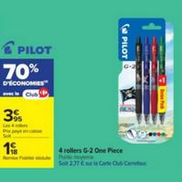 Carrefour : 70% sur Stylos PILOT Rollers G-2 One Piece (17/08 – 31/08)