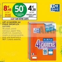 Intermarché : 50% sur Cahier A4 Oxford (11/08 – 23/08)