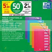 Intermarché : 50% sur Trieur A4 School Life Oxford (11/08 – 23/08)