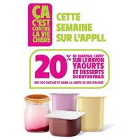 Bon Plan Intermarché E-Coupon: 20% en Avantage Carte sur les Yaourts et Desserts (10/08 – 16/08)