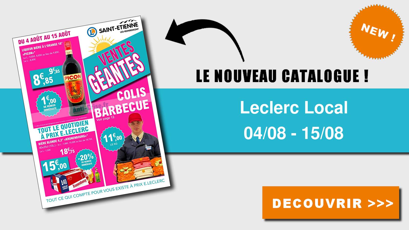 Catalogue du 04 au 15 ao&ucirc;t 2026