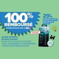 Carrefour : Brosse à dents électrique PHILIPS 100% remboursée en Bons d&rsquo;Achat (Le 19/09)
