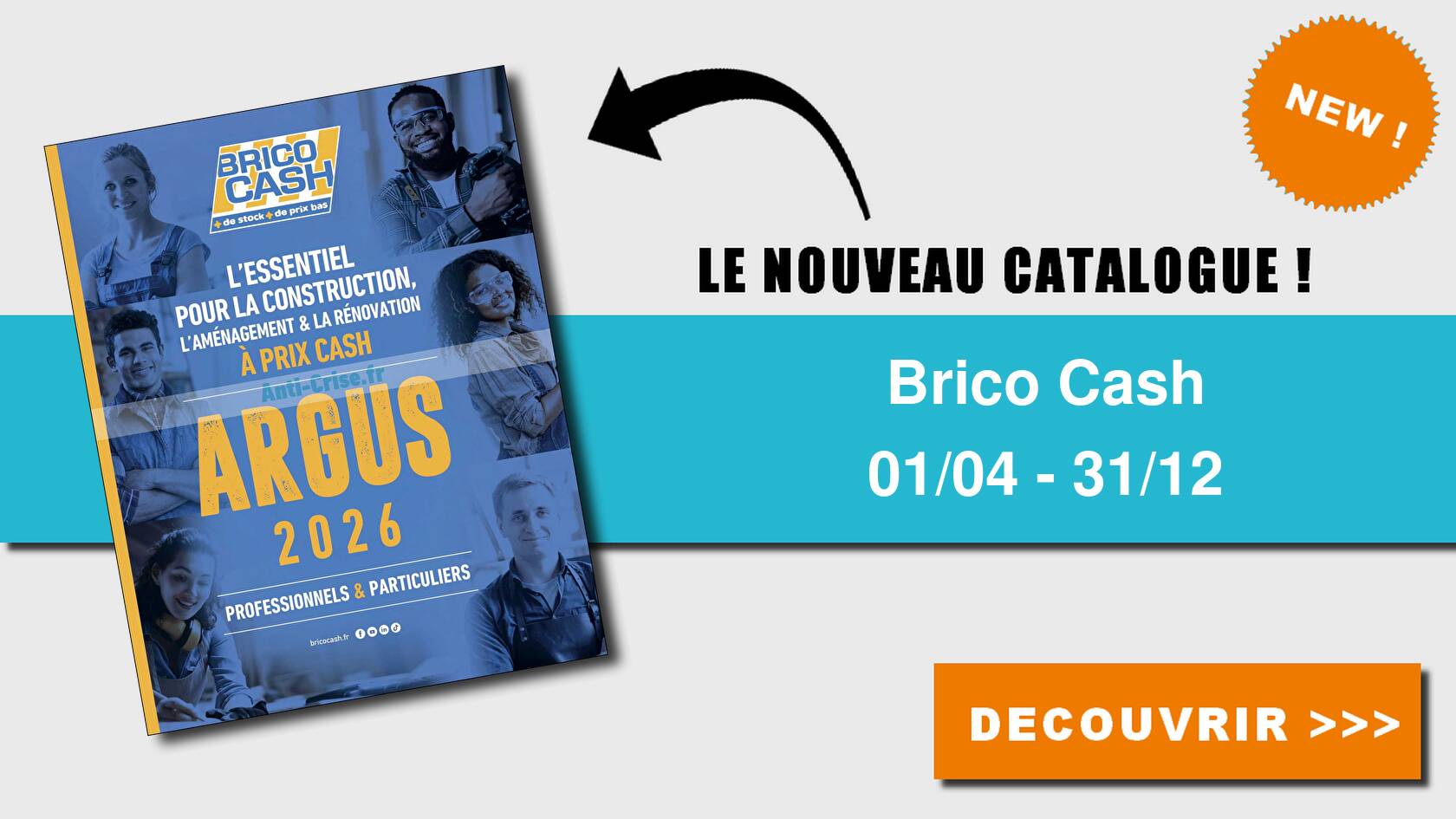 Catalogue du 01 avril au 31 d&eacute;cembre 2026